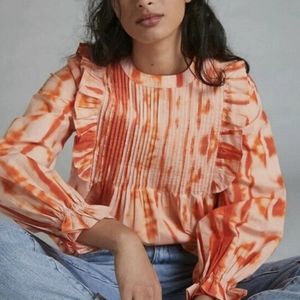 Samant Chauhan Anthropologie Tie Dye Blouse, XL